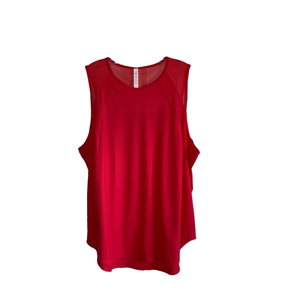 Lululemon Sculpt Tank Top Women's Plus Size 20 Coral Orange Lightweight Athletic